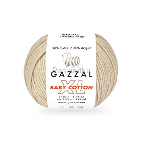 Włóczka Baby Cotton XL 3445 ciepły jasny beż