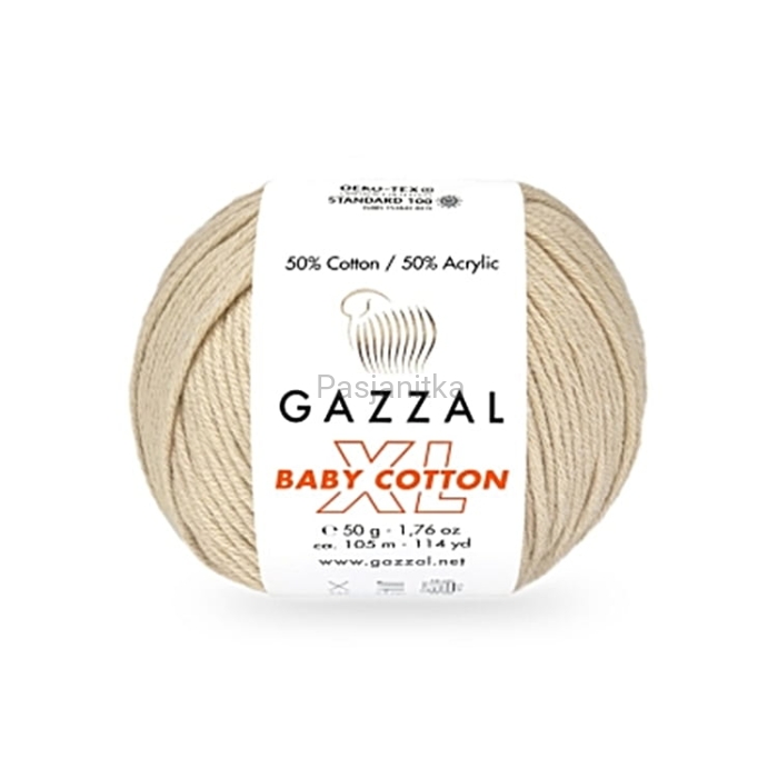 Włóczka Baby Cotton XL 3445 ciepły jasny beż