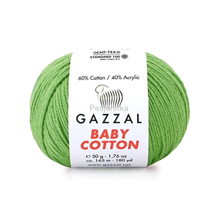 Włóczka Baby Cotton 3448 zielony
