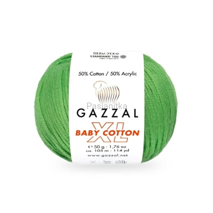 Włóczka Baby Cotton XL 3448 zielony