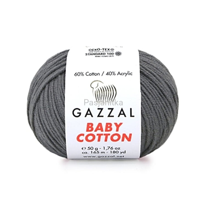 Włóczka Baby Cotton 3450 ciemny szary