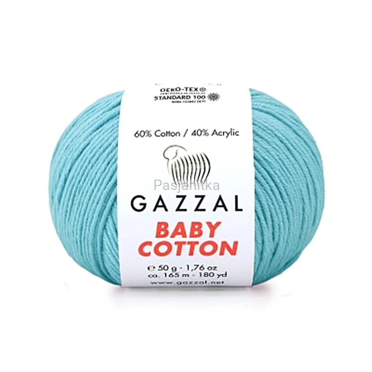 Włóczka Baby Cotton 3451 jasny turkus