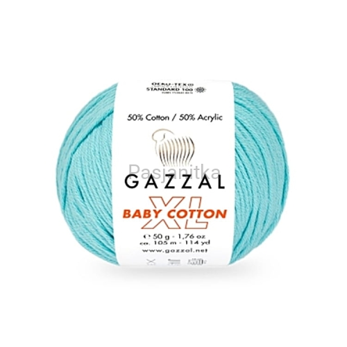 Włóczka Baby Cotton XL 3451 jasny turkus