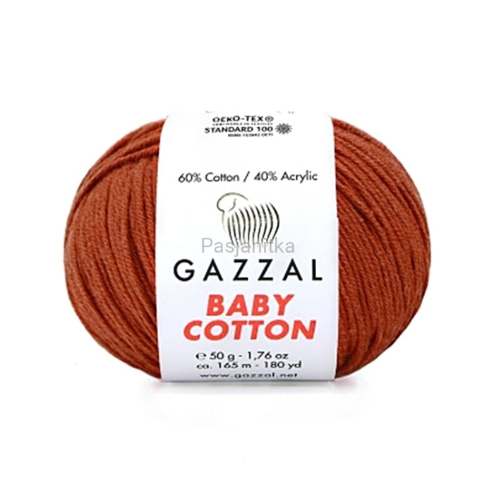 Włóczka Baby Cotton 3453 rdza/cegła