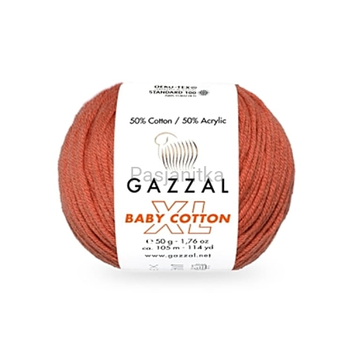 Włóczka Baby Cotton XL 3454 terakota