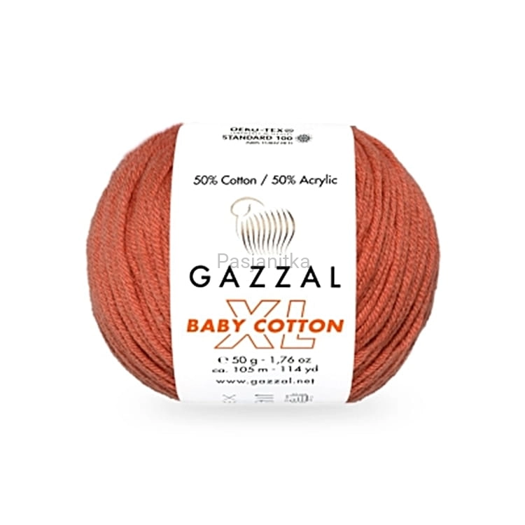 Włóczka Baby Cotton XL 3454 terakota