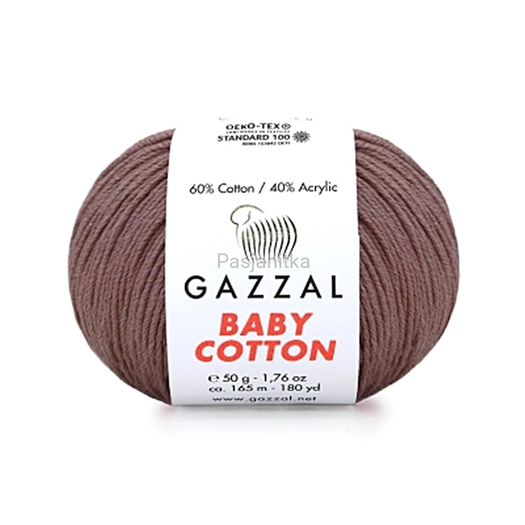 Włóczka Baby Cotton 3455 brąz