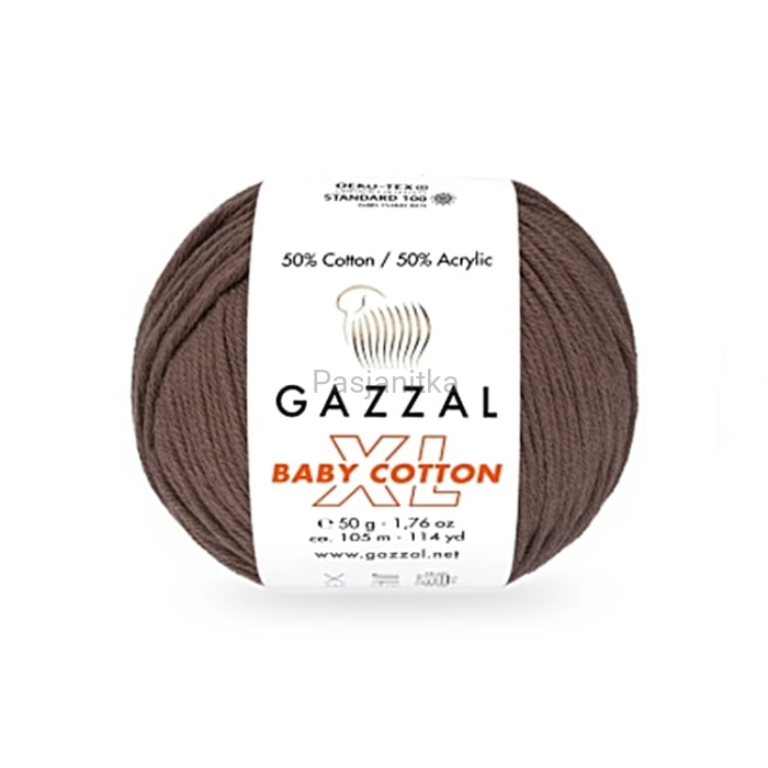 Włóczka Baby Cotton XL 3455 brąz