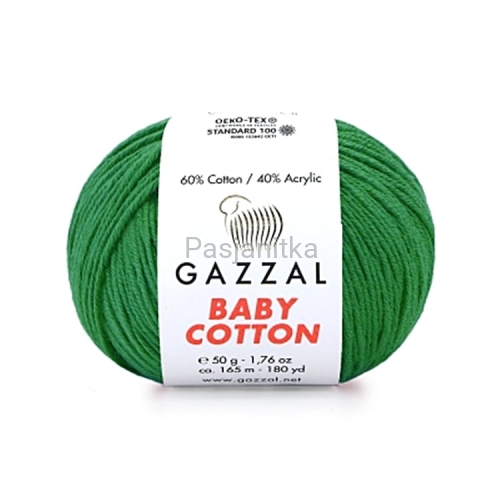 Włóczka Baby Cotton 3456 zielony