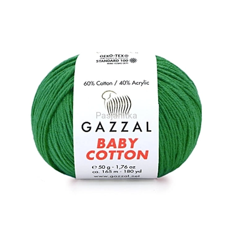 Włóczka Baby Cotton 3456 zielony