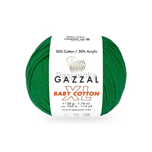 Włóczka Baby Cotton XL 3456 zielony