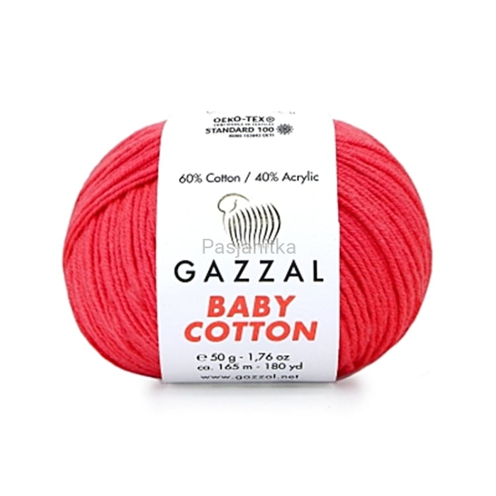 Włóczka Baby Cotton 3458 koral neon