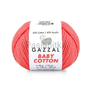 Włóczka Baby Cotton 3460 neon koral