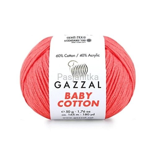 Włóczka Baby Cotton 3460 neon koral