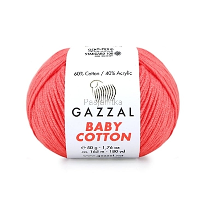 Włóczka Baby Cotton 3460 neon koral