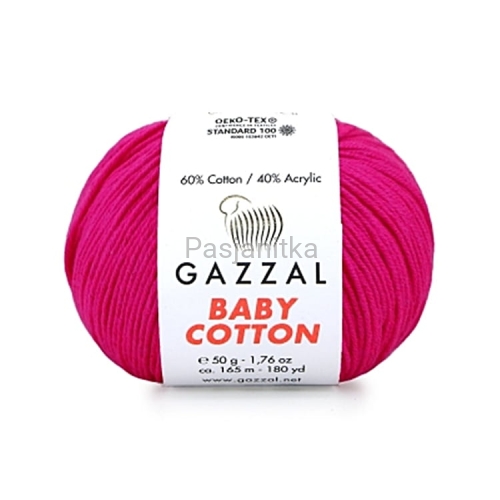 Włóczka Baby Cotton 3461 różowy neon