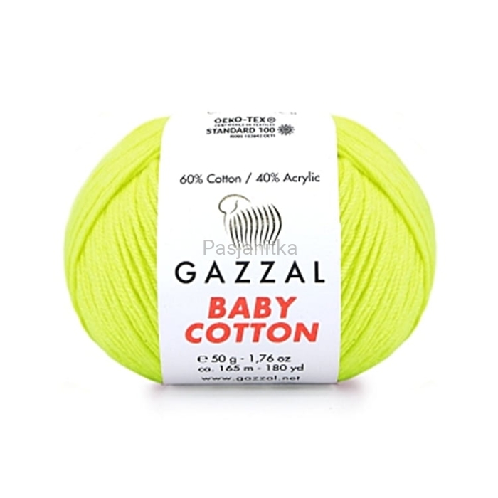 Włóczka Baby Cotton 3462 żółty neon