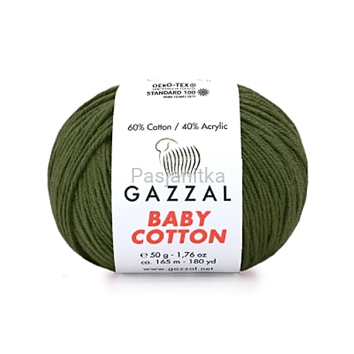 Włóczka Baby Cotton 3463 khaki