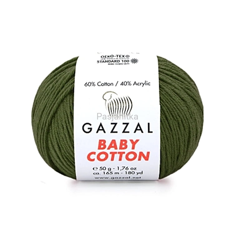 Włóczka Baby Cotton 3463 khaki