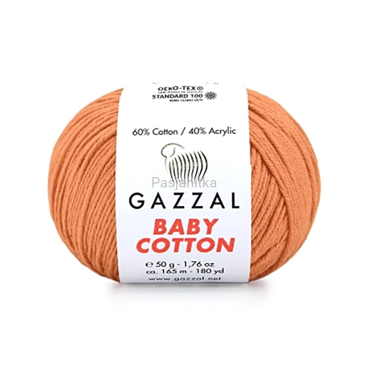 Włóczka Baby Cotton 3465 brudna brzoskwinia
