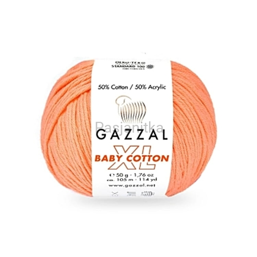 Włóczka Baby Cotton XL 3465 brudna brzoskwinia
