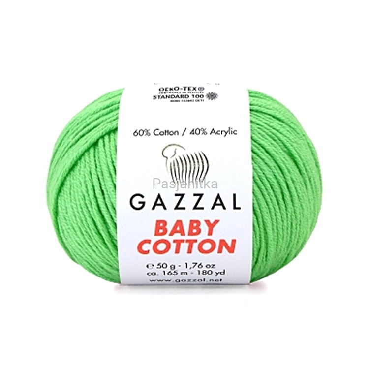Włóczka Baby Cotton 3466 seledyn