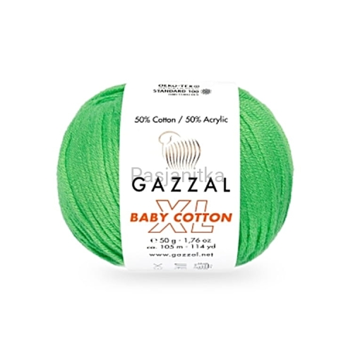 Włóczka Baby Cotton XL 3466 seledyn
