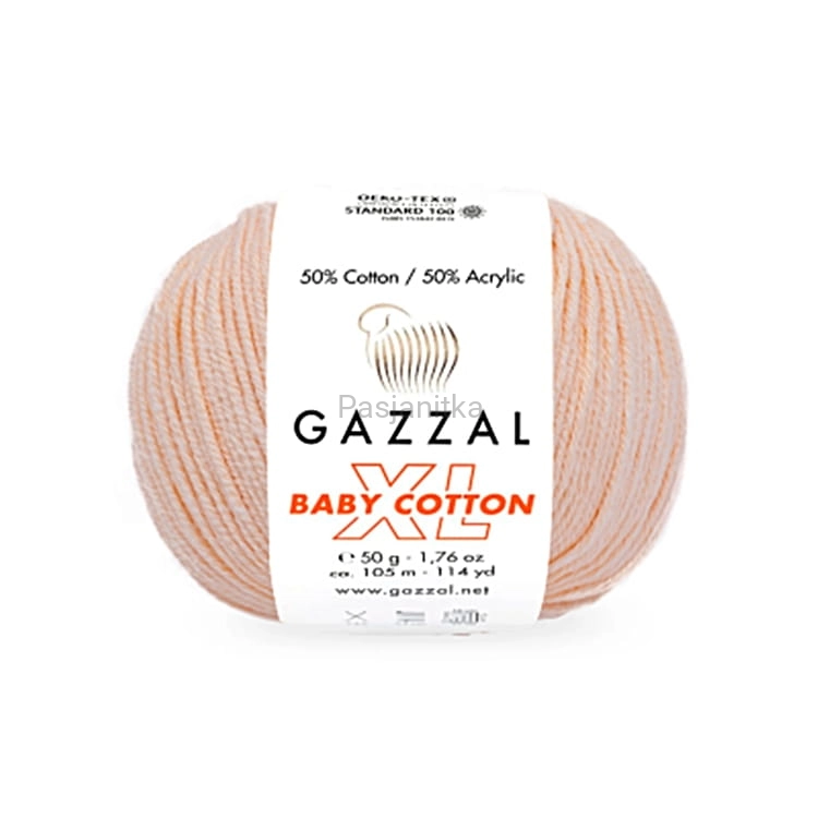 Włóczka Baby Cotton XL 3469 jasna morela