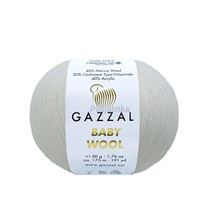 Włóczka Baby Wool 801 przełamana biel