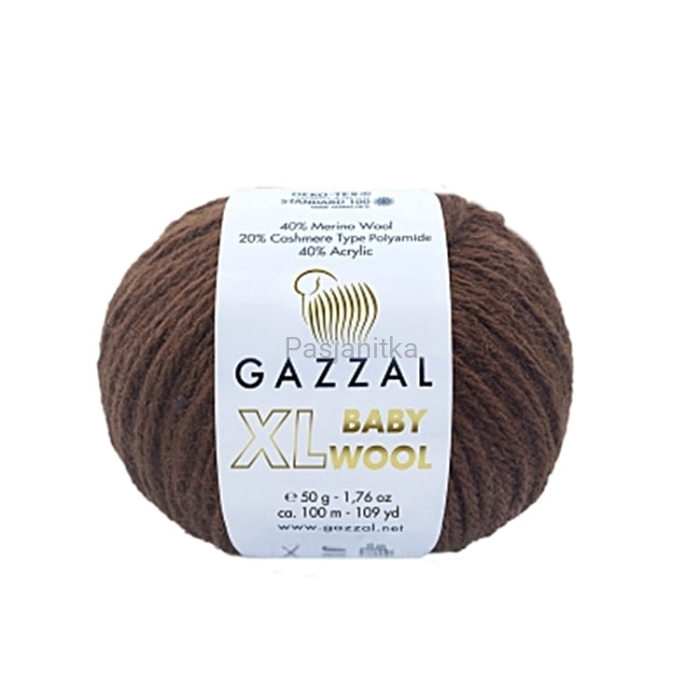Włóczka Baby Wool XL 807 brąz