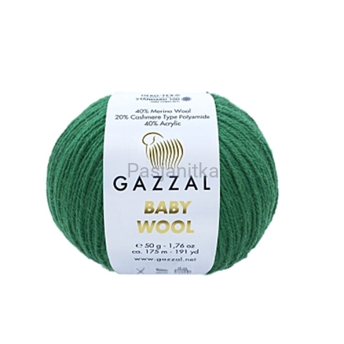 Włóczka Baby Wool 814 ciemny zielony