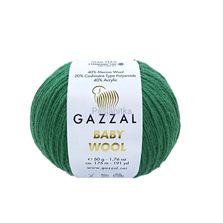 Włóczka Baby Wool 814 ciemny zielony