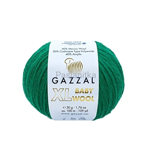Włóczka Baby Wool XL 814 ciemny zielony