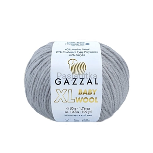 Włóczka Baby Wool XL 817 jasny szary