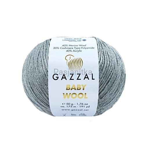 Włóczka Baby Wool 818 szary