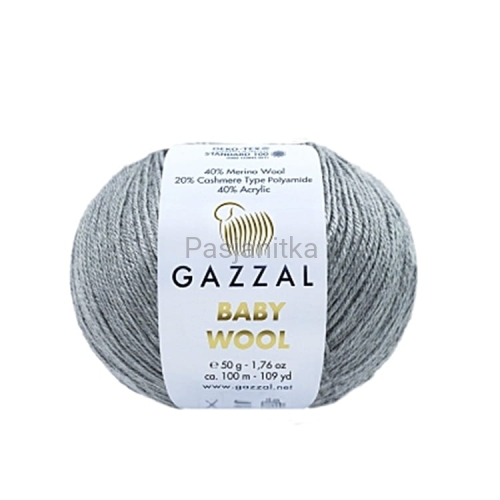 Włóczka Baby Wool XL 818 szary