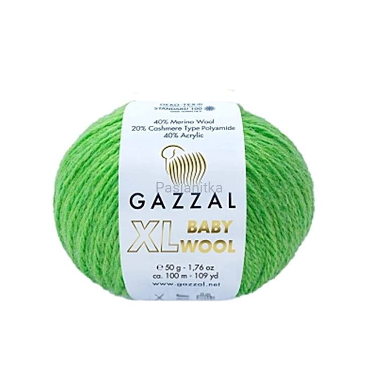 Włóczka Baby Wool XL 821 zielony