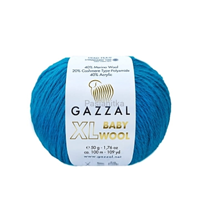 Włóczka Baby Wool XL 822 ciemny turkus