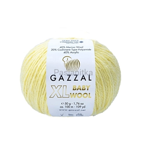 Włóczka Baby Wool XL 833 jasny żółty