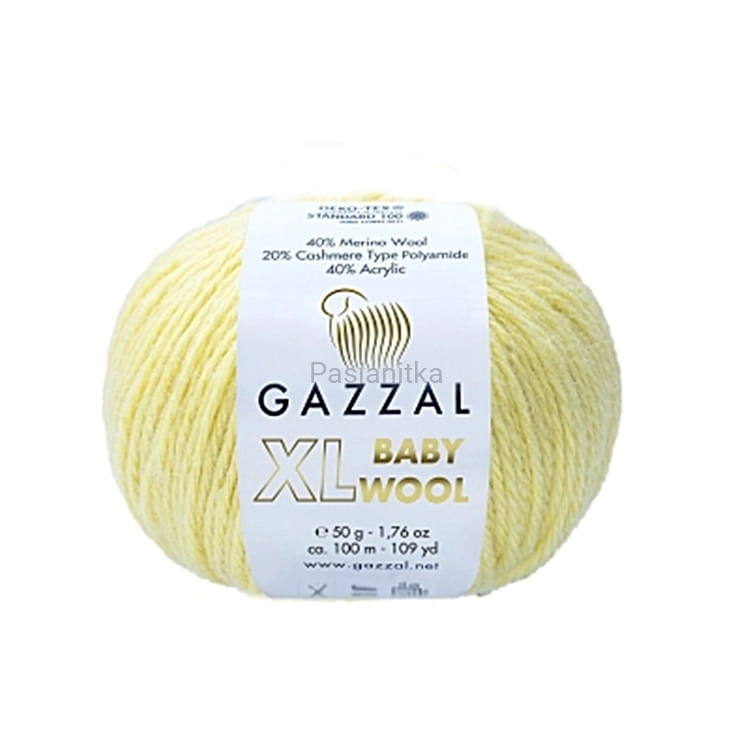 Włóczka Baby Wool XL 833 jasny żółty