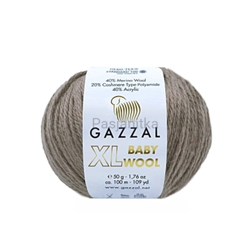 Włóczka Baby Wool XL 835 ciemny beż