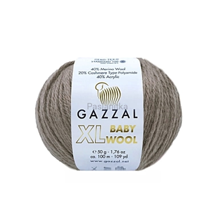 Włóczka Baby Wool XL 835 ciemny beż