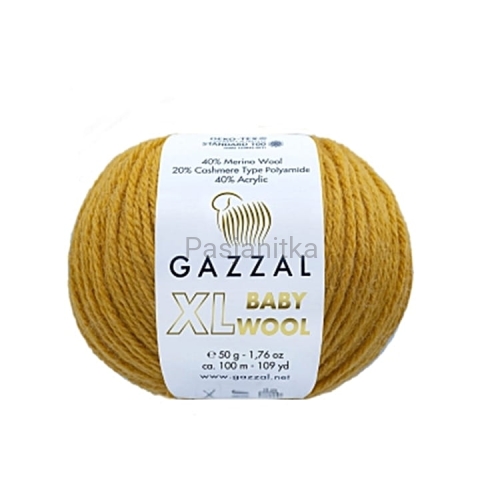 Włóczka Baby Wool XL 842 musztarda