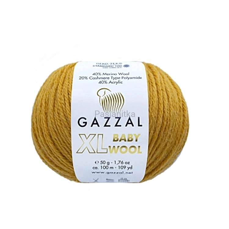 Włóczka Baby Wool XL 842 musztarda