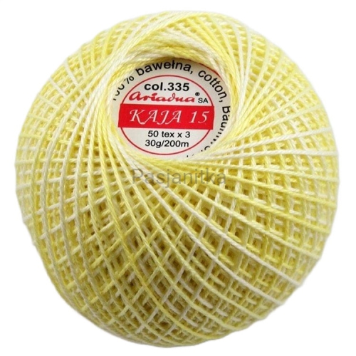 Kordonek Kaja 15 cieniowana / 335 jasny żółty