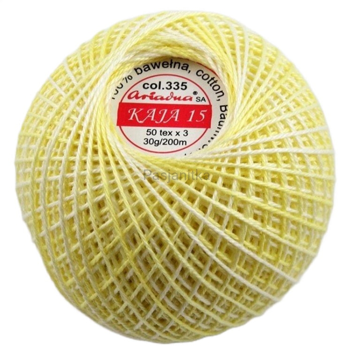Kordonek Kaja 15 cieniowana / 335 jasny żółty