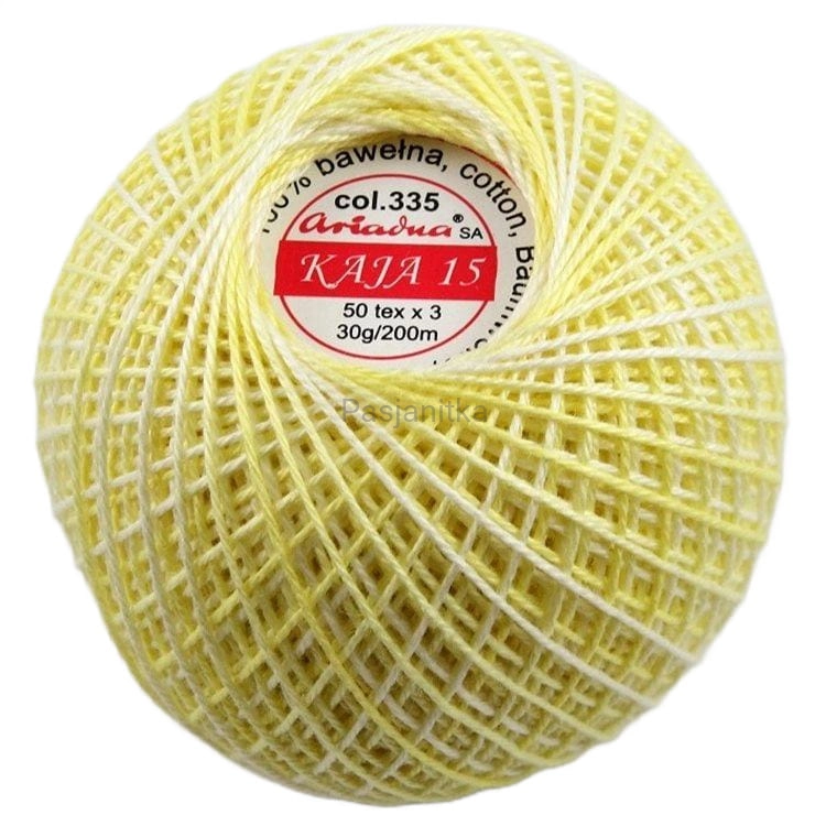 Kordonek Kaja 15 cieniowana / 335 jasny żółty