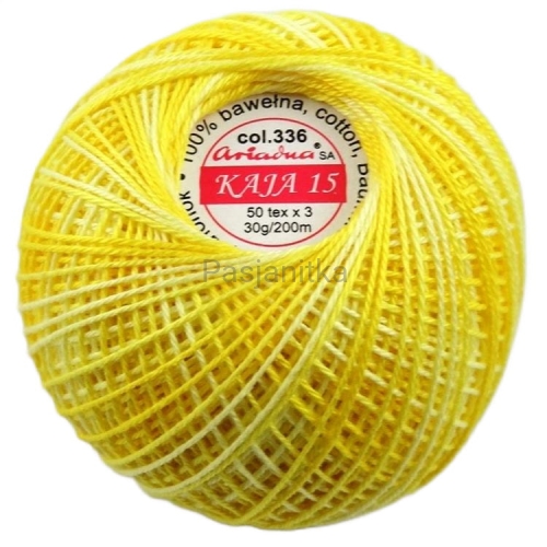 Kordonek Kaja 15 cieniowana / 336 żółty