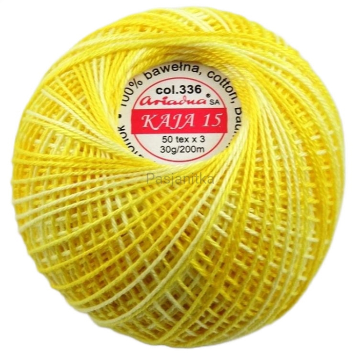 Kordonek Kaja 15 cieniowana / 336 żółty