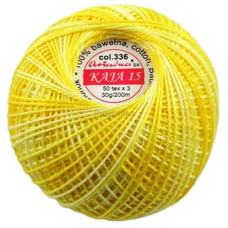 Kordonek Kaja 15 cieniowana / 336 żółty